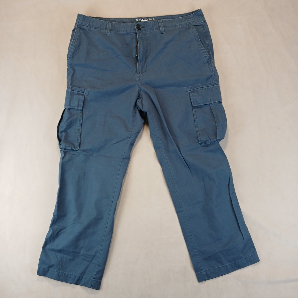 Sonoma 36x29 Mens Cargo Pants Blue (36x27)